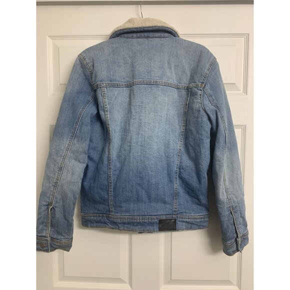 Hollister S Epic Flex Y2K Denim Sherpa Jean Jacket Classic - Picture 3 of 8